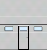 Исполнение ворот с калиткой посередине